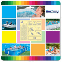 Bestway Ремонтный комплект 6.5х6.5см, водостойкий, самоклеящиеся заплатки, 6шт Bestway Ремонтный комплект 6.5х6.5см, водостойкий, самоклеящиеся заплатки, 6шт