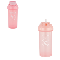 Cana cu Pai, Roz Pastel, 360 ml Cana cu Pai, Roz Pastel, 360 ml