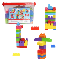 Set de construcție Găleată cu blocuri strălucitoare „Play Blox”, 133 piese Set de construcție Găleată cu blocuri strălucitoare „Play Blox”, 133 piese