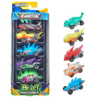 Set de 5 mașini Teamsterz Beast Machines Die-Cast, în as. Set de 5 mașini Teamsterz Beast Machines Die-Cast, în as.