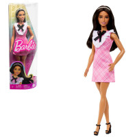 Кукла Barbie «Модница брюнетка в клетчатом платье»