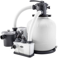 INTEX Pompă de filtrare cu nisip și generator de clor “Krystal Clear QX2100”, rezervor de nisip 35 kg, capacitate 7900 l/oră INTEX Pompă de filtrare cu nisip și generator de clor “Krystal Clear QX2100”, rezervor de nisip 35 kg, capacitate 7900 l/oră