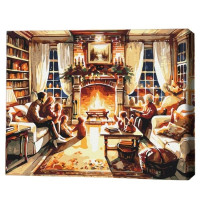 Картина по номерам 40х50 см (без упаковки) — Уютный семейный вечер