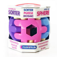 Jucărie-sorter „Sfera 3D roz” 12 elem. Jucărie-sorter „Sfera 3D roz” 12 elem.