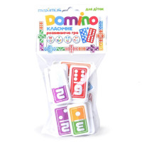 Joc de masă „Domino multicolor cu cifre” Joc de masă „Domino multicolor cu cifre”