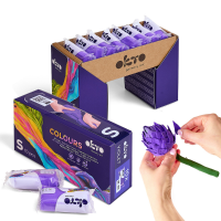 Воздушный пластилин фиолетовый Air Clay OKTO Colours, 10 шт. х 6 г, размер S