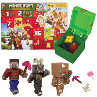 Адвент-календарь Minecraft с 3 фигурками и аксессуарами