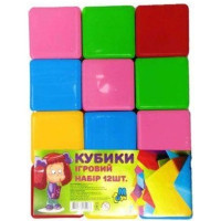 Кубики Цветные MAXI 12 шт