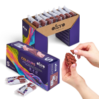 Воздушный шоколадный пластилин Air Clay OKTO Colours, 10 шт. х 6 г, размер S
