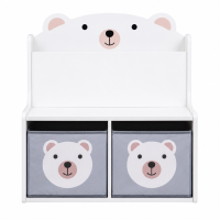 Băncuță cu spațiu de depozitare pentru jucării și cărți „Bear”, U-Grow