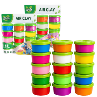 Воздушный пластилин Air clay в баночках, 15 цветов x 24 г, 2 модели Воздушный пластилин Air clay в баночках, 15 цветов x 24 г, 2 модели
