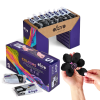 Воздушный чёрный пластилин Air Clay OKTO Colours, 10 шт. х 6 г, размер S