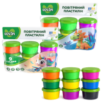 Воздушный пластилин Air clay в баночках, 9 цветов x 24 г, 2 модели