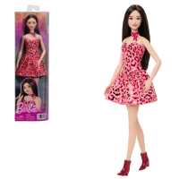 Кукла Barbie «Модница в розовом платье с леопардовым принтом»
