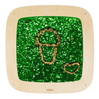 Деревянная настенная сенсорная панель с двусторонними пайетками