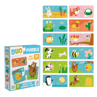 Puzzle DUO „Cine ce mănâncă?”, 24 elem. Puzzle DUO „Cine ce mănâncă?”, 24 elem.