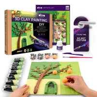 Объемная 3D картина из воздушного пластилина Air Clay 30×30 см — Апельсиновая сиеста Объемная 3D картина из воздушного пластилина Air Clay 30×30 см — Апельсиновая сиеста