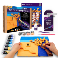 Объемная 3D картина из воздушного пластилина Air Clay 30×30 см — Золотой полдень Объемная 3D картина из воздушного пластилина Air Clay 30×30 см — Золотой полдень