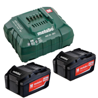 Set de bază Metabo Li-ion 2x4.0 Ah + ASC 30-36V