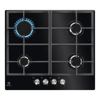 Плита Electrolux KGG6426K 4 газ конфорки.Газ-контроль.Решетка чугунная.панел управления спереди .Электроподжиг.закаленное стекло.черный
