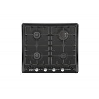 Плита Electroplus 1120 BLACK4 газ конфорки.Решетка чугунная.панел управления спереди .Электроподжиг.эмаль.черный