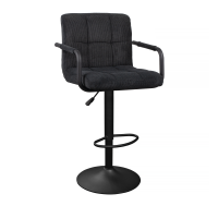Барный стул SB-042 Velvet Black + Black Leg