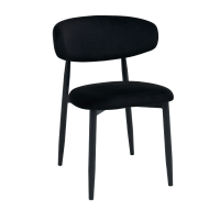 Scaun Meridian Catifea Black (HLR66) + Black Legs