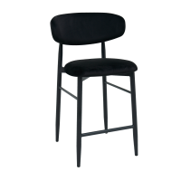 Барный стул Meridian Бархат Black (HLR66) + Black Legs