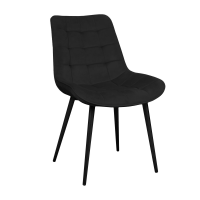 Scaun Hans Catifea Black HLR66+Black Legs