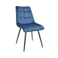 Стул Capella Catifea Blue HLR 63+Black Legs