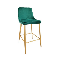 Барный Стул Clasic Green HLR 56+Gold Legs