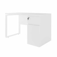 Masa Birou+BOX incorporat Dreapta 120×60 White/White Masa Birou+BOX incorporat Dreapta 120×60 White/White