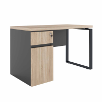 Masa Birou+BOX Incorporat Stinga 120×60 Sonoma/Black Masa Birou+BOX Incorporat Stinga 120×60 Sonoma/Black