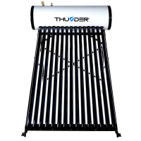 Напорный солнечный коллектор с баком, контроллером, тепловой трубкой (heat-pipe), всесезонный THUNDER – 150L Black