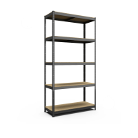 Raft metalic de depozitare Nex Standard 1800x900x400mm, 5 rafturi, MDF, antracit