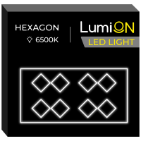 Sistem de iluminat modular LumiON LO-6 (484,5×243,5 cm) Lumina Alb