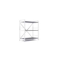 Стеллаж Nex Loft 900x800x400 мм, 3 полки, ЛДСП, Белый/Антрацит
