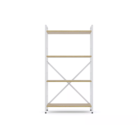 Стеллаж Nex Loft 1100x600x240 мм, 4 полки, ЛДСП, Белый / Дуб Артизан