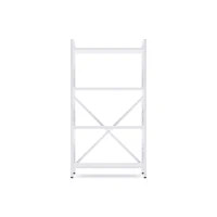 Металлический стеллаж Nex Loft 1100x600x240 мм, 4 полки, ДСП Белый/Белый