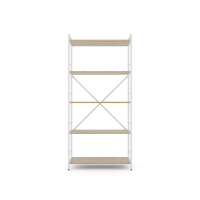 Стеллаж Nex Loft 1700x800x350 мм, 5 полок, ЛДСП, Белый / Дуб Артизан
