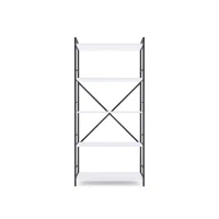 Стеллаж Nex Loft 1700x800x350 мм, 5 полок, ЛДСП, Антрацит / Белоснежный