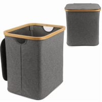 Cos pentru rufe Jumi, capacitate 80 L, Gri