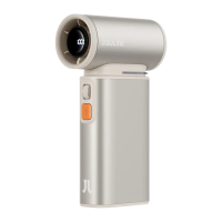 Ventilator portabil de mina JISULIFE Ultra 1, autonomie 1-6h, baterie 9000mAh, 100 viteze, Bej