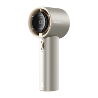 Ventilator portabil de mina JISULIFE Pro1 S, autonomie 3-15h, baterie 5000mAh, 100 viteze, Maro