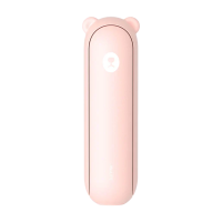 Ventilator portabil de mina JISULIFE F8 Plus, autonomie 11-46h, baterie 4500mAh, 3 viteze, Roz