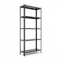 Raft metalic de depozitare cu suruburi Nex REK 1700x750x300 mm, 5 rafturi metal, black