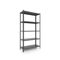 Raft metalic de depozitare cu suruburi Nex Cronos 1800x1000x400 mm, 5 rafturi metal, antracit