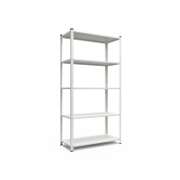 Raft metalic de depozitare cu suruburi Nex Elegant 1840x950x440 mm, 5 rafturi metal, white
