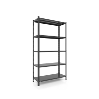Raft metalic de depozitare cu suruburi Nex Cronos 1800x1000x400 mm, 5 rafturi metal, antracit