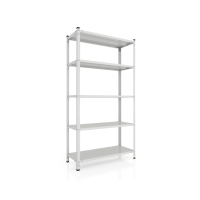 Raft metalic de depozitare cu suruburi Nex Cronos 1800x1000x400 mm, 5 rafturi metal, white